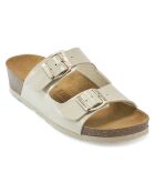 Beigefarbene Pantoletten Carla