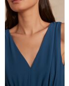 Noura R petrolfarbenes Kleid