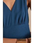 Noura R petrolfarbenes Kleid