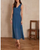 Noura R petrolfarbenes Kleid