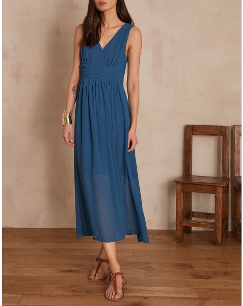 Noura R petrolfarbenes Kleid