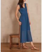 Noura R petrolfarbenes Kleid