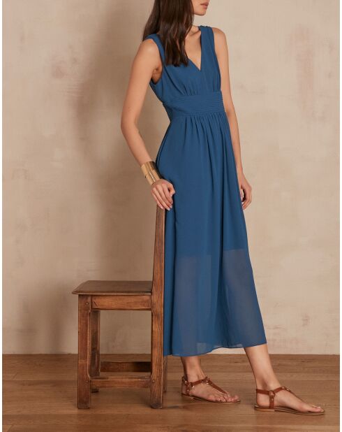 Noura R petrolfarbenes Kleid