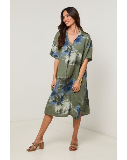 Robe Kalista 100% Lin kaki