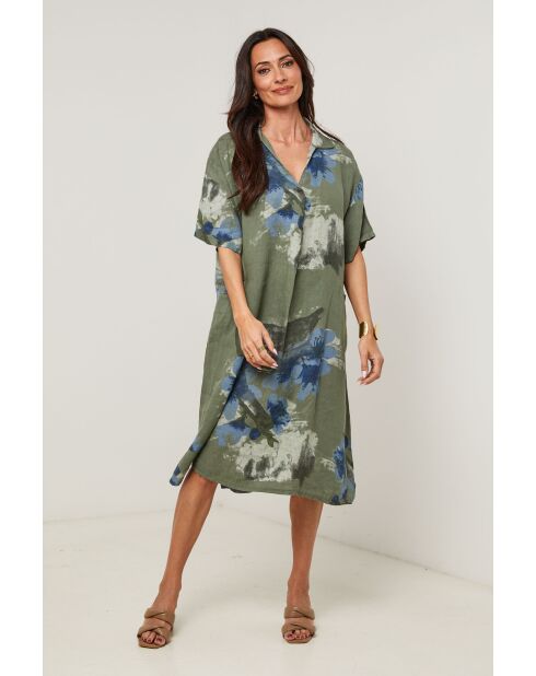 Robe Kalista 100% Lin kaki