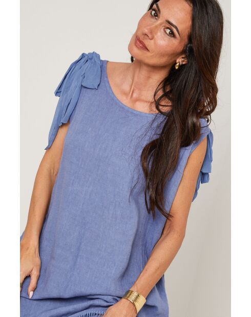 Robe Sohana 100% Lin indigo