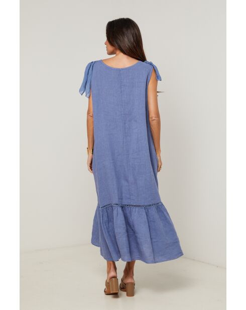 Robe Sohana 100% Lin indigo