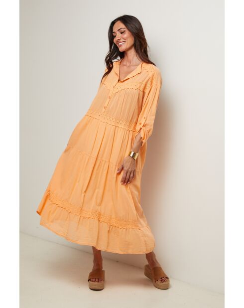 Robe Liora 100% Coton saumon