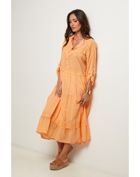 Robe Liora 100% Coton saumon