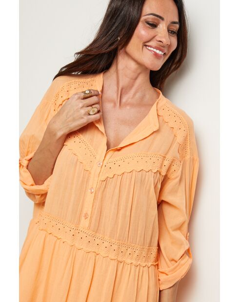Robe Liora 100% Coton saumon