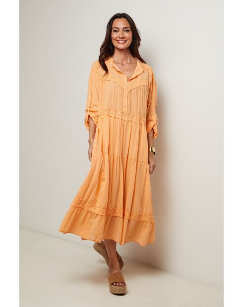 Robe Liora 100% Coton saumon