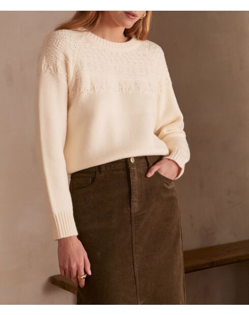 Crèmekleurige trui Serena