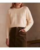 Crèmekleurige trui Serena