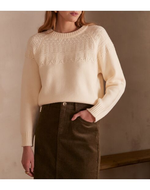 Crèmekleurige trui Serena