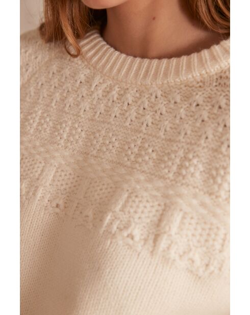 Crèmekleurige trui Serena