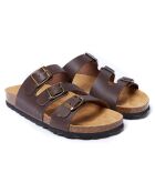 Mules Paco in pelle marrone