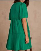 Clea R jurk Engels groen