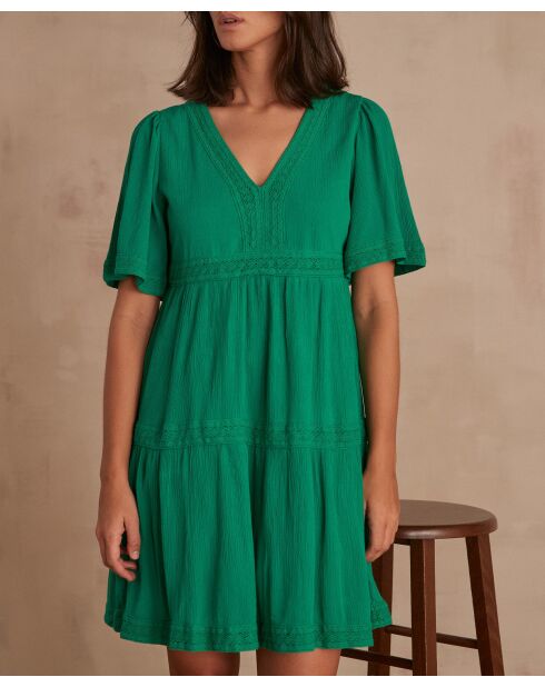 Clea R jurk Engels groen