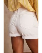 Weiße, überfärbte Shorts von Dune Sh