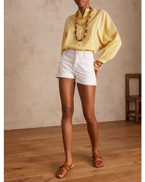 Weiße, überfärbte Shorts von Dune Sh