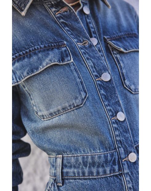 Louison R leicht gewaschenes Jeanskleid