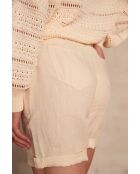 Soanne Sh Lin grijs/witte korte broek