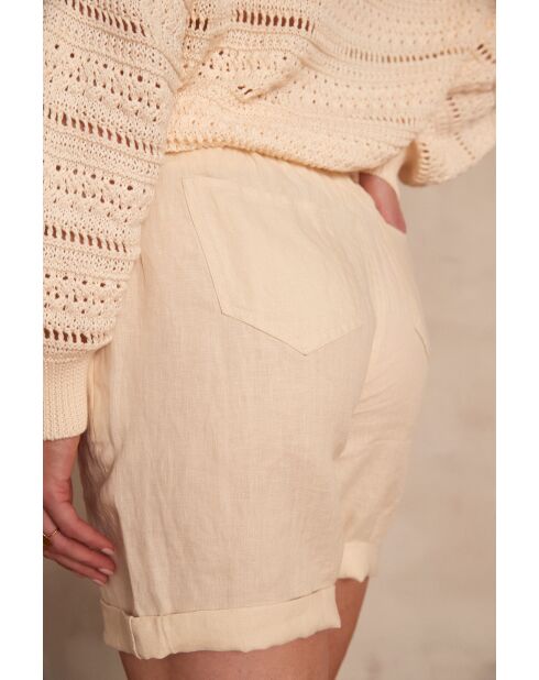 Soanne Sh Lin grijs/witte korte broek