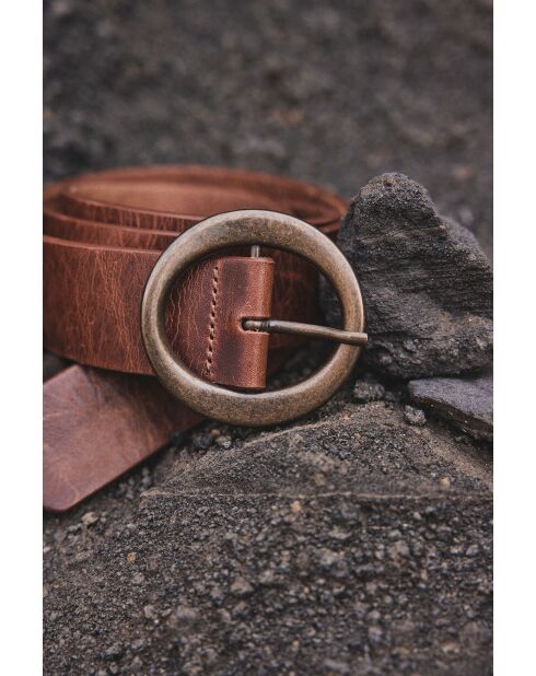 Ceinture moyenne Sarah marron foncé