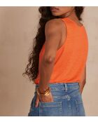 Orangefarbenes Daphnee-T-Shirt