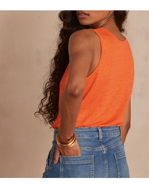 Orangefarbenes Daphnee-T-Shirt