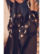 Justin schwarze Sandalen