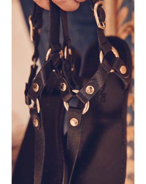 Justin schwarze Sandalen