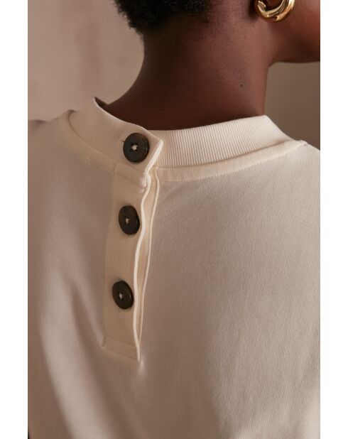 Cremefarbenes Strickkleid Axel R aus Jersey