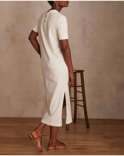 Cremefarbenes Strickkleid Axel R aus Jersey