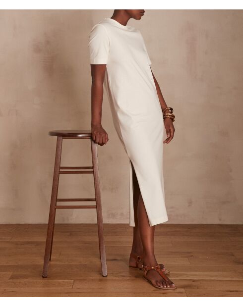 Cremefarbenes Strickkleid Axel R aus Jersey