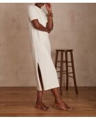 Cremefarbenes Strickkleid Axel R aus Jersey