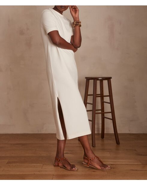 Cremefarbenes Strickkleid Axel R aus Jersey