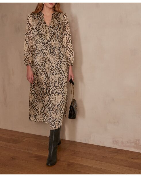 Lilas R Imp cremefarbenes Kleid