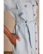 Laya R lichte indigojurk