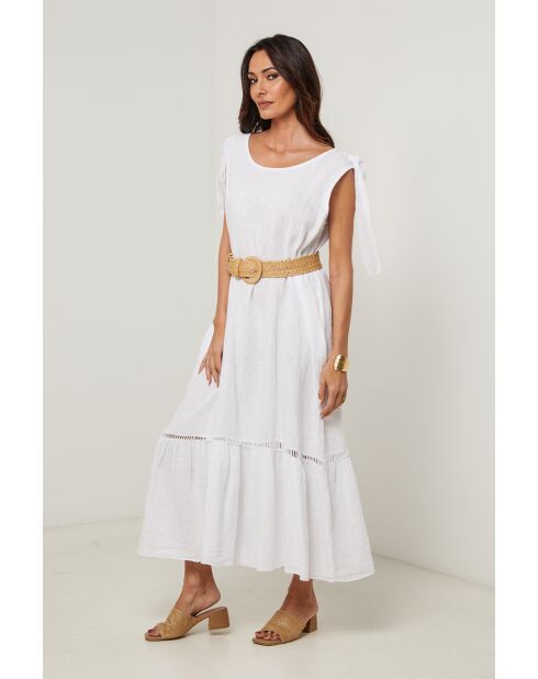 Robe Sohana 100% Lin blanche