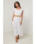 Robe Sohana 100% Lin blanche