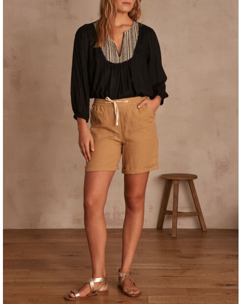 Soanne Sh Linen Honey korte broek