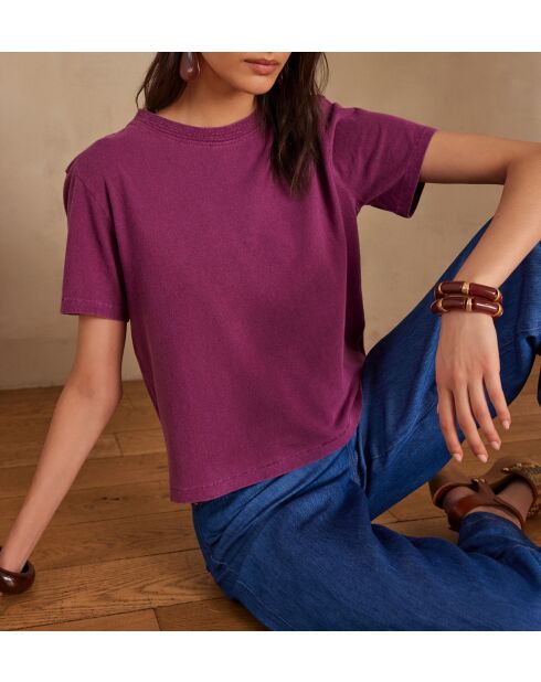 T-shirt Alizee donkerfuchsia