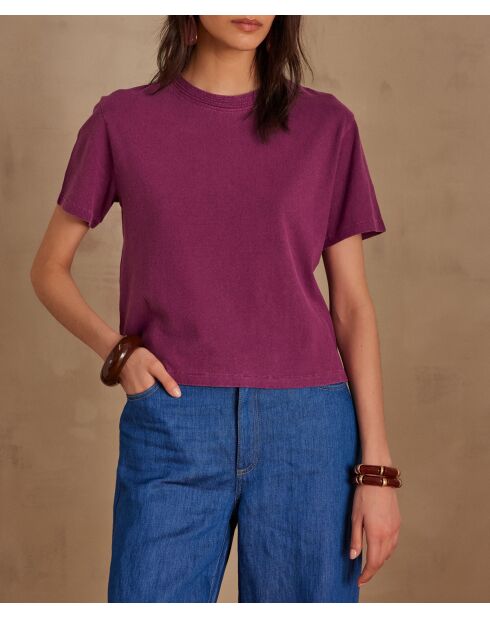 T-shirt Alizee donkerfuchsia