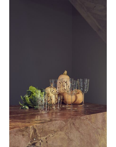 2 Gobelets à boutons verts - D8.5xH10 cm