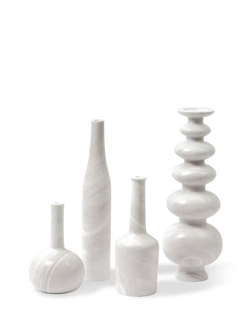 Bougeoir bouteille longue blanc - D8.5xH47 cm