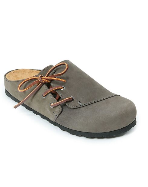 Zuecos de piel Ester grises