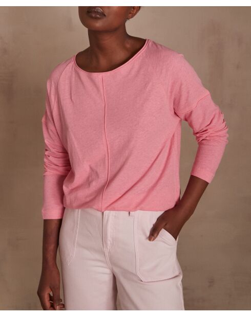 Hellrosafarbenes T-Shirt Dakota