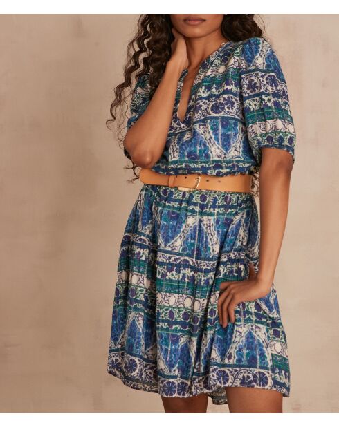 Ameline R Imp Lurex-Kleid in Königsblau