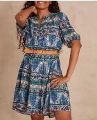 Ameline R Imp Lurex-Kleid in Königsblau